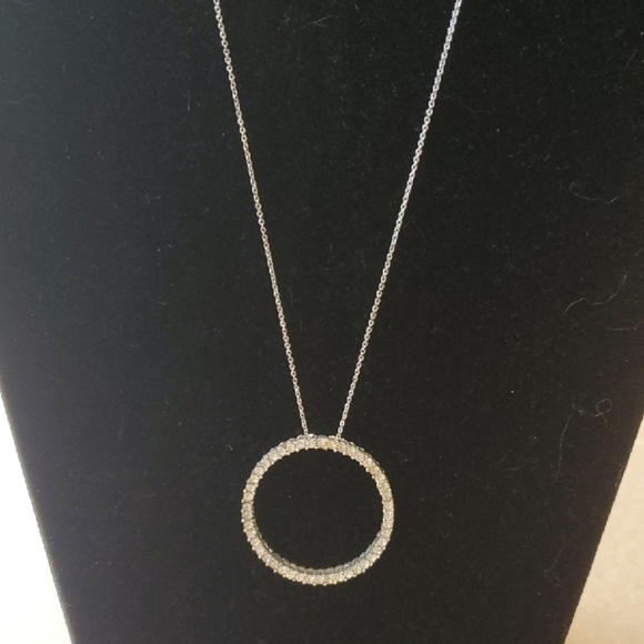 The Unbranded Brand Jewelry - Dazzling Silver Circle Pendant Necklace